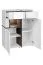 Parete attrezzata moderna Stura 01 | Bianco lucido e grigio | 195 x 330 x 50 cm | Sette ante