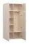 Armadio con ante a libro "Sarandi" 04, beige, maniglie: rovere, 7 scomparti, 1 barra appendiabiti, illuminazione a LED con sensore di movimento, Sistema "Soft-Close"