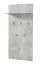 Armadio da ingresso "Molia" 03 | Effetto cemento moderno | 5 ganci | 1 ripiano | Bordi in ABS | 137 x 67 x 19,5 cm