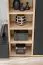 Parete attrezzata "Storli" 02, color rovere ribbeck / nero, 11 scomparti, 1 armadio, 1 scaffale, 1 mensola, 1 mobile TV, sistema "push to open", 240 x 40 x 127 cm