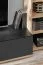 Parete attrezzata "Storli" 02, color rovere ribbeck / nero, 11 scomparti, 1 armadio, 1 scaffale, 1 mensola, 1 mobile TV, sistema "push to open", 240 x 40 x 127 cm