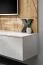 Parete attrezzata "Klubba" 07, color rovere Artisan/grigio perla, caminetto a bioetanolo, sistema "push-to-open", 160 x 40 x 158 cm 