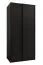 Armadio ad ante scorrevoli "Tampa", nero, 2 ante scorrevoli, 6 scomparti, 2 barre appendiabiti, Sistema "Soft-Close", bordi in ABS, 245,5 x 120 x 64 cm