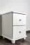 Comodino bianco in pino massello Junco 154 | 55 x 40 x 42 cm | 2 cassetti spaziosi | Design moderno