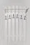 Appendiabiti pino massello bianco Junco 343 | 120x70x33 cm | Design moderno | 6 ganci e mensola