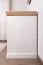Scrivania Badile 17 | Bianco pino e marrone | 80x147x55 cm | 4 cassetti e anta | Stile country