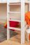 Letto a soppalco "Easy Premium Line" K22/n in faggio massello bianco - 90 x 200 cm
