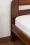 Letto singolo pino massello noce A7 | Rete a doghe inclusa | 90 x 200 cm | Design moderno