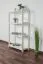 Scaffale in pino massello bianco Junco 56B | 125 x 70 x 30 cm | Design moderno | 3 ripiani spaziosi