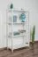 Scaffale in pino massello bianco Junco 56B | 125 x 70 x 30 cm | Design moderno | 3 ripiani spaziosi