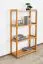 Libreria in pino massello laccata bianca Junco 56B | 125 x 70 x 30 cm | Design moderno | 3 ripiani spaziosi