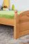 Letto singolo 82, pino massello, color ontano, incl. rete a doghe - 100 x 200 cm