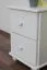 Comodino in pino massello laccato bianco 009 | 2 cassetti capienti | 55 x 42 x 42 cm | Stile moderno e compatto