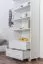Scaffale B001 in pino massiccio laccato bianco | 190 x 80 x 42 cm | 2 cassetti, 4 scomparti, stile moderno
