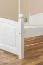 Letto king size "81", pino massiccio, bianco, incl. rete a doghe - 180 x 200 cm
