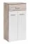 Mobile ingresso 4 pezzi "Sviland" | Rovere Wellington e bianco | Cassettiera, specchio, scarpiera, appendiabiti