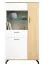 Vetrina "Riemst" 05 | Rovere e bianco | 164 x 90 x 40 cm | Design moderno e resistente