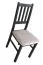 Sedia imbottita nera Orenburg | Legno di faggio massiccio | Altezza seduta 47 cm | Imbottitura schiuma T-25 | Design classico