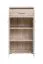Set ingresso 6 pezzi Sviland | Rovere Wellington e bianco lucido | Armadio, scarpiera, cassettiere, specchio, LED