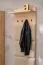 Set ingresso "Angvik" 3 pezzi | Rovere/Nero | Armadio, scarpiera con seduta imbottita, appendiabiti con 4 ganci
