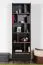 Scaffale a 10 ripiani Mairenke | Noce e nero opaco | 191 x 59 x 40 cm | Design moderno