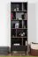 Scaffale a 10 ripiani Mairenke | Noce e nero opaco | 191 x 59 x 40 cm | Design moderno