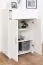 Cassettiera in legno di pino massiccio bianco Columba 02 | 1 cassetto, 3 scomparti | 123 x 80 x 50 cm | Montaggio rapido