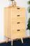 Cassettiera Aurornis 29 in pino massiccio naturale | 4 cassetti | 104 x 50 x 40 cm | Design moderno