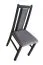 Sedia da pranzo nera Wenden | Rivestimento grigio scuro | Imbottitura in schiuma T-25 | Faggio massiccio | Stile classico