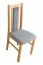 Sedia Wenden imbottita | Legno massiccio di faggio effetto rovere | Imbottitura grigia | Design moderno | 43x40x94 cm