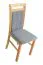 Sedia da pranzo imbottita Smilten | Tessuto grigio resistente | Legno di faggio massiccio | Altezza seduta 47 cm