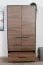 Armadio Altels 20 noce | 185 x 91 x 51 cm | Stile rustico | Ampio spazio e dettagli di qualità