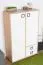 Armadietto per cameretta "Benjamin" 27 | Faggio e bianco | 134 x 86 x 37 cm | Design moderno, piedini regolabili