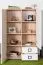 Armadietto per cameretta "Benjamin" 27 | Faggio e bianco | 134 x 86 x 37 cm | Design moderno, piedini regolabili