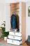 Armadio cameretta "Benjamin" 18 | Faggio e bianco | 236 x 84 x 56 cm | Ante battenti, Soft Close