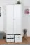 Armadio cameretta Egvad 02 | Bianco/faggio | 193 x 80 x 51 cm | 2 ante, 3 cassetti, 1 scomparto