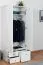 Armadio cameretta Egvad 02 | Bianco/faggio | 193 x 80 x 51 cm | 2 ante, 3 cassetti, 1 scomparto