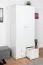 Armadio cameretta Egvad 02 | Bianco/faggio | 193 x 80 x 51 cm | 2 ante, 3 cassetti, 1 scomparto