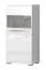 Vetrinetta moderna "Garim" 13 | Bianco lucido | 123 x 60 x 40 cm | Sistema Soft Close | Illuminazione LED