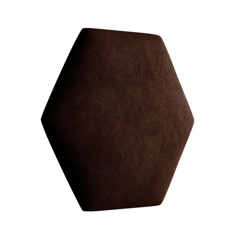 Pannelli imbottiti decorativi set 10 pezzi | Marrone scuro velluto | 35 x 40,5 cm | Facili da pulire
