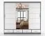 Armadio scorrevole "Lusatian" 32 | Bianco/Grigio | 3 ante con specchio | 7 scomparti, 4 cassetti | 218 x 250 x 61 cm