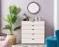 Cassettiera Pecini 01 | Bianco con dettagli neri | 5 cassetti | 95 x 90 x 40 cm