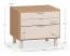 Comodino "Tacuarembo" 32 beige | 2 cassetti | LED touch | Soft-Close | 45 x 40 x 39 cm