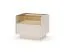 Comodino "Manouba" 07, beige/rovere Cremona, 1 scomparto, 1 cassetto, illuminazione a LED, funzione "push-to-open", 53 x 40 x 43 cm