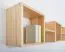 Mensola a muro in pino massello naturale Junco 285 | Design moderno | 33 x 162 x 20 cm