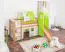 Set biancheria letto bambini 2 pezzi | Motivo gatto | Cotone 100% | Verde | 140 x 200 cm