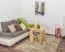 Tavolino in pino massello naturale 005 | Design moderno | 60 x 65 x 65 cm | Colore naturale