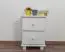 Comodino in pino massello laccato bianco 009 | 2 cassetti capienti | 55 x 42 x 42 cm | Stile moderno e compatto