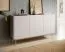 Cassettiera 6 scomparti con chiusura ammortizzata | Cashmere/Rovere | 83 x 144 x 37 cm | Design senza maniglie