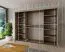 Armadio scorrevole con specchio Alphubel 06 | Rovere Sonoma e bianco opaco | 200 x 250 x 62 cm
